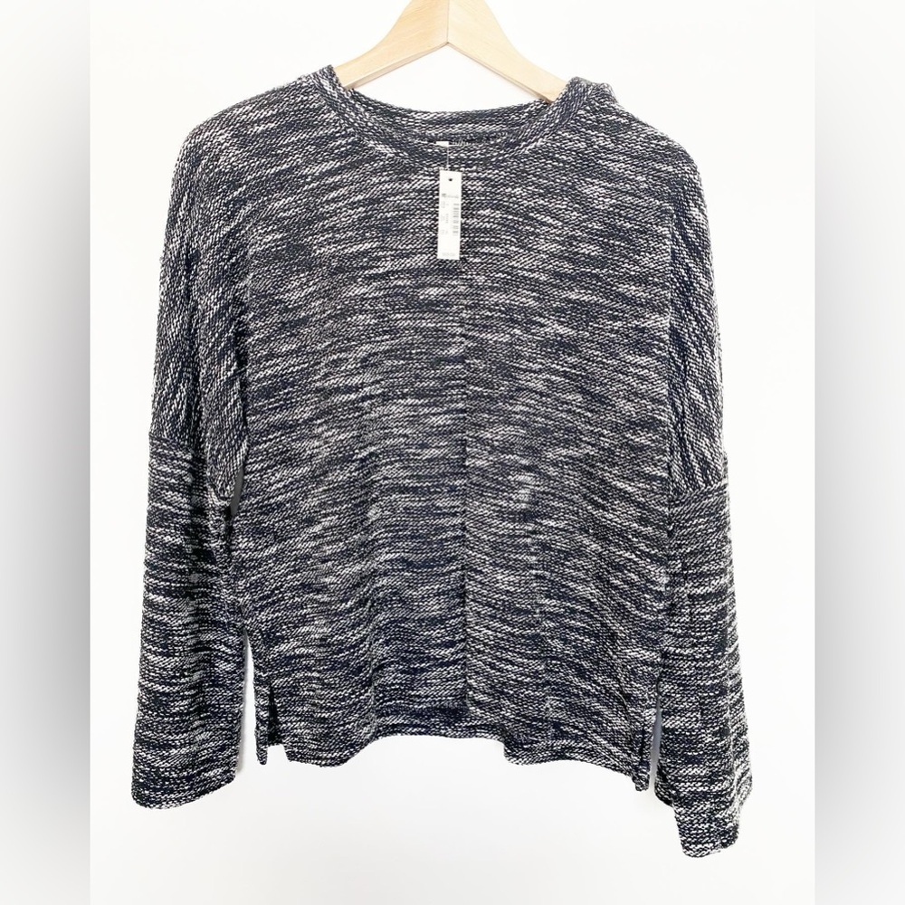 NWT Madewell Space Dyed Button Wide Sleeve Top